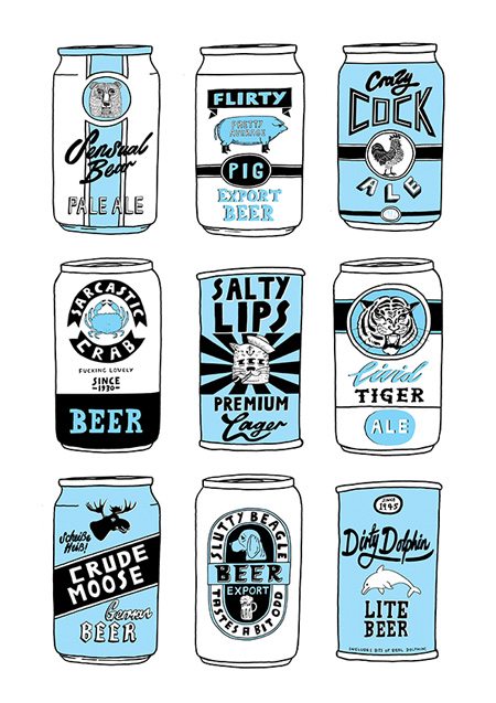 A3 Beer Can digital print