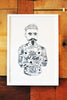 A2 Tattooed Man Print