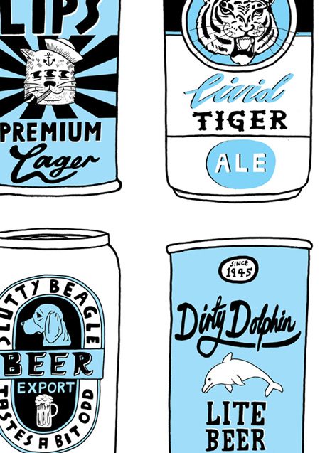 A3 Beer Can digital print